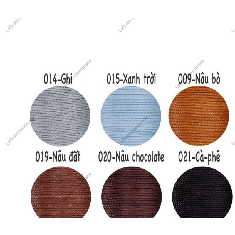 Dây sáp tròn chống nước waterproof 0.8mm chuyên tết vòng, xâu hạt, làm đồ da handmade
