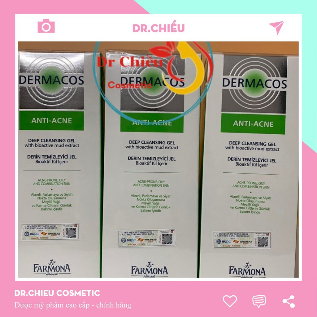Sữa Rửa Mặt Farmona DERMACOS ⚜️CHÍNH HÃNG⚜️ Deep Cleansing Gel - Cho Da Dầu Mụn | BigBuy360 - bigbuy360.vn