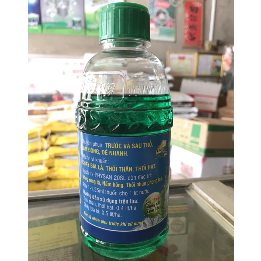 Trừ Vi Khuẩn Trên Cây Trồng Physan 20SL Physan lạnh 450ml, Trừ cháy bìa lá, thối nhũn, nấm hồng hại cao su
