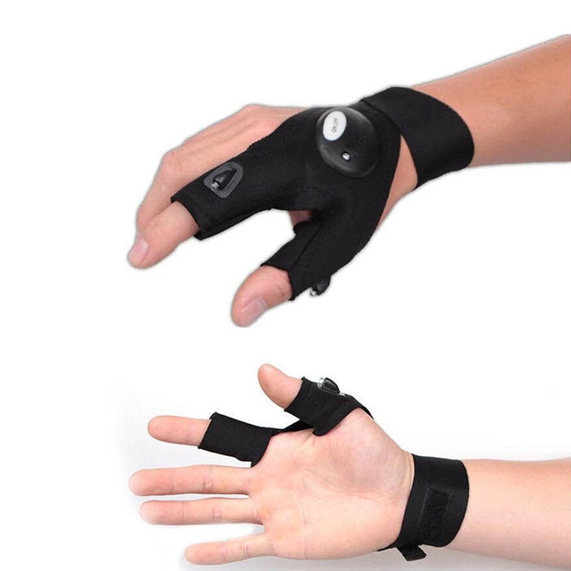 Găng tay hở ngón có đèn LED chiếu sáng tiện dụng | BigBuy360 - bigbuy360.vn