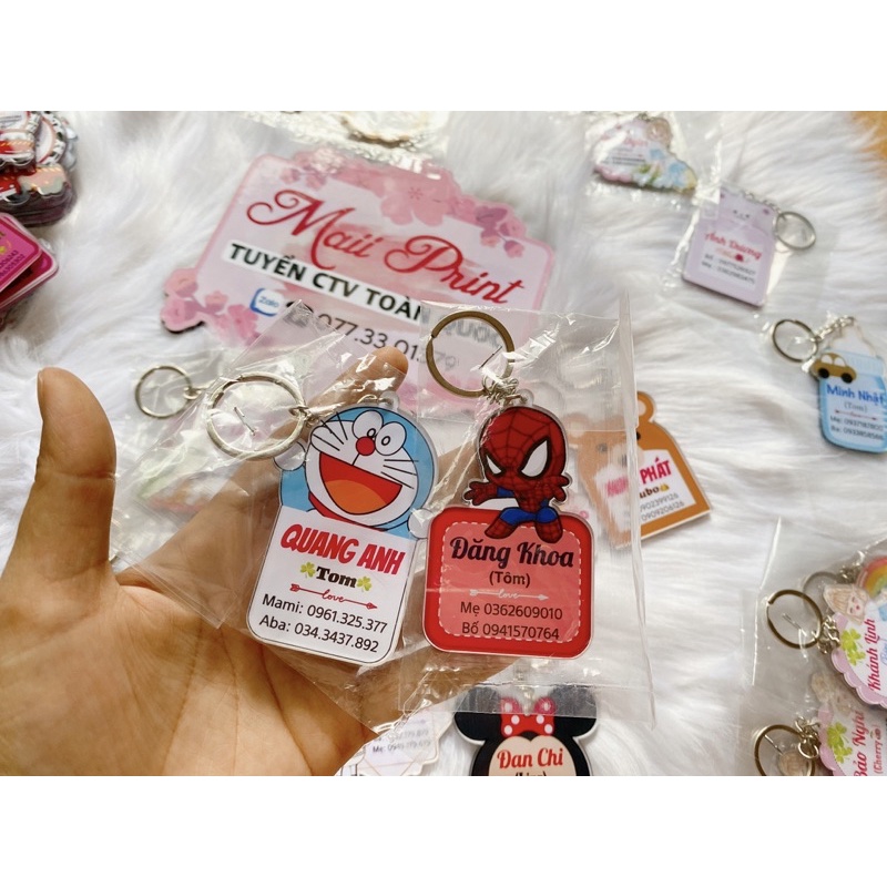 MÓC KHOÁ TREO BALO CHO BÉ IN THEO YÊU CẦU