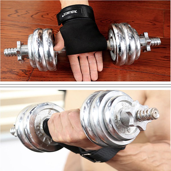 Găng Tay Tập GYM Lifting Grips Aolikes Pro Hở Mu Bàn Tay (1 Đôi)