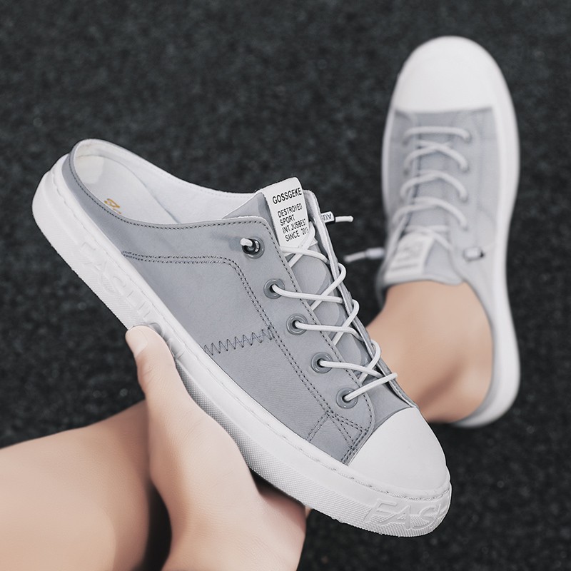 Giày lười vải Canvas thời trang cá tính cho nam