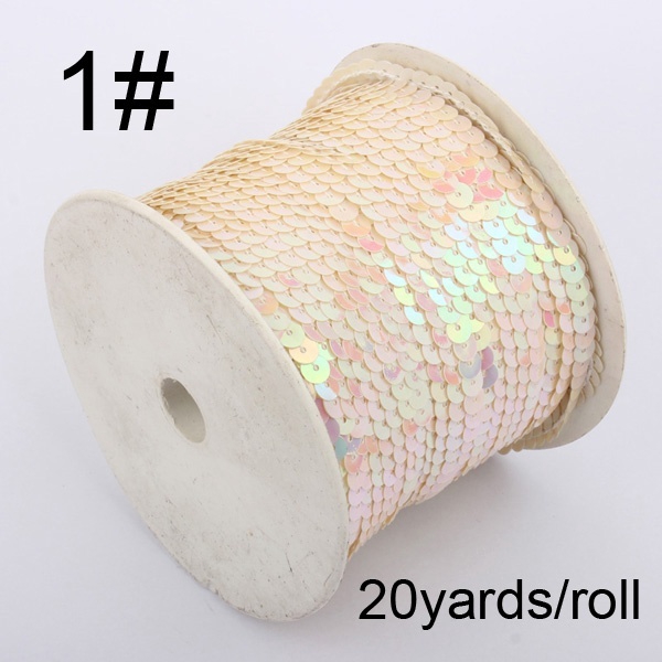 20 Yards Hạt Sequin Tròn Đường Kính 6mm