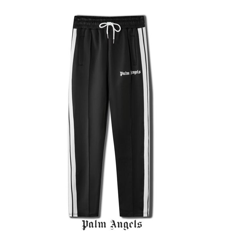 Quần Dài Vải Cotton In Chữ Palm Angels Thời Trang Cho Nam Và Nữ