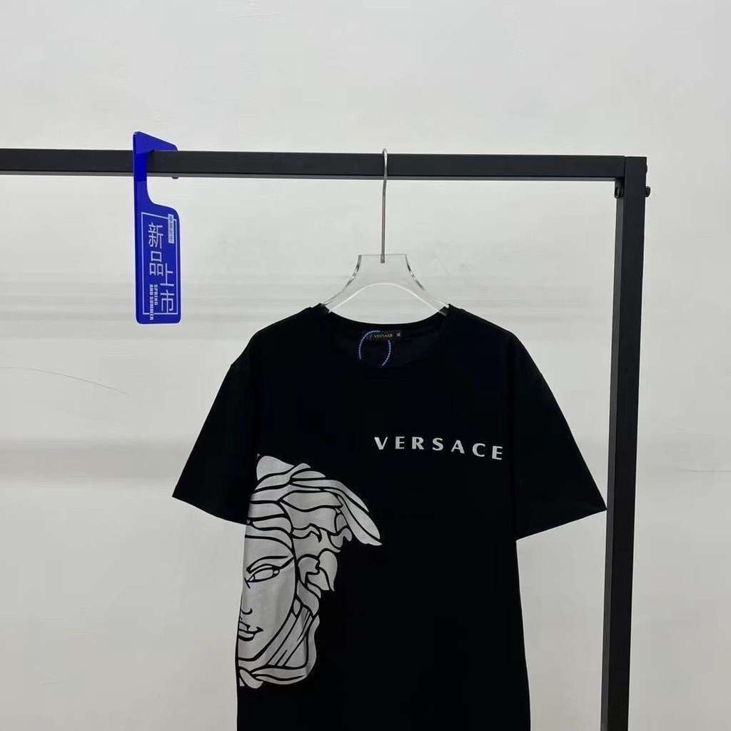 Áo Thun Tay Ngắn Cổ Tròn In Hình Nhãn Hiệu Và Nhãn Hiệu Thời Trang Unisex