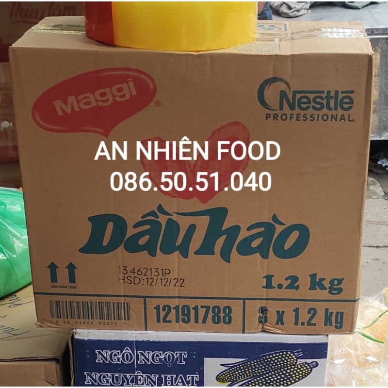 Combo 1 Thùng 8 Chai Dầu Hào Maggi Loại To Can 1.2KG Annhienfooddeli
