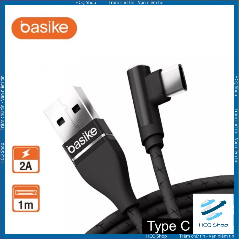 Cáp sạc 90 độ Type C 2A BASIKE