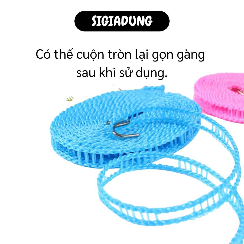 [SGD] Dây Phơi Đồ - Dây Phơi Quần Áo Có Lỗ Móc Treo Loại 5m, Chất Liệu Cao Cấp, Bền Đẹp 3271