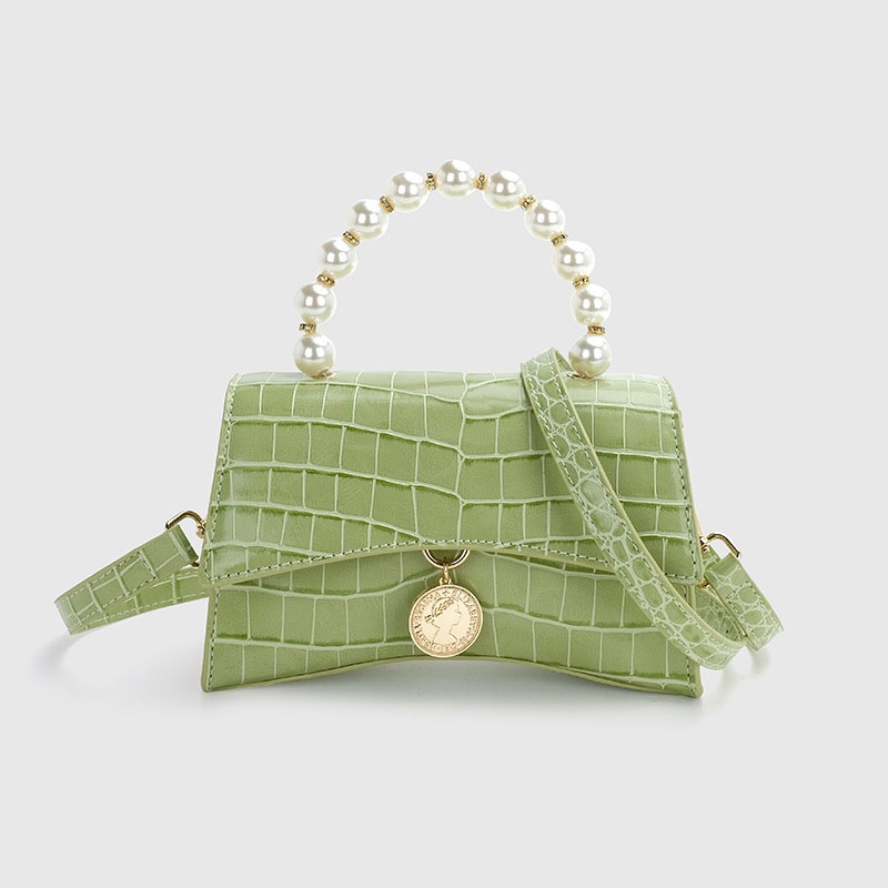 Túi xách tay đeo vai IELGY dáng vuông nhỏ da cá sấu thời trang đơn giản dành cho nữ