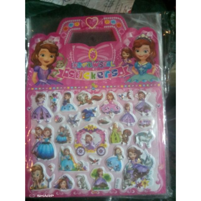 Sticker công chúa elsa/ô tô/chú chó cứu hộ/anna cho bé loại to hình in 3d nổi bật