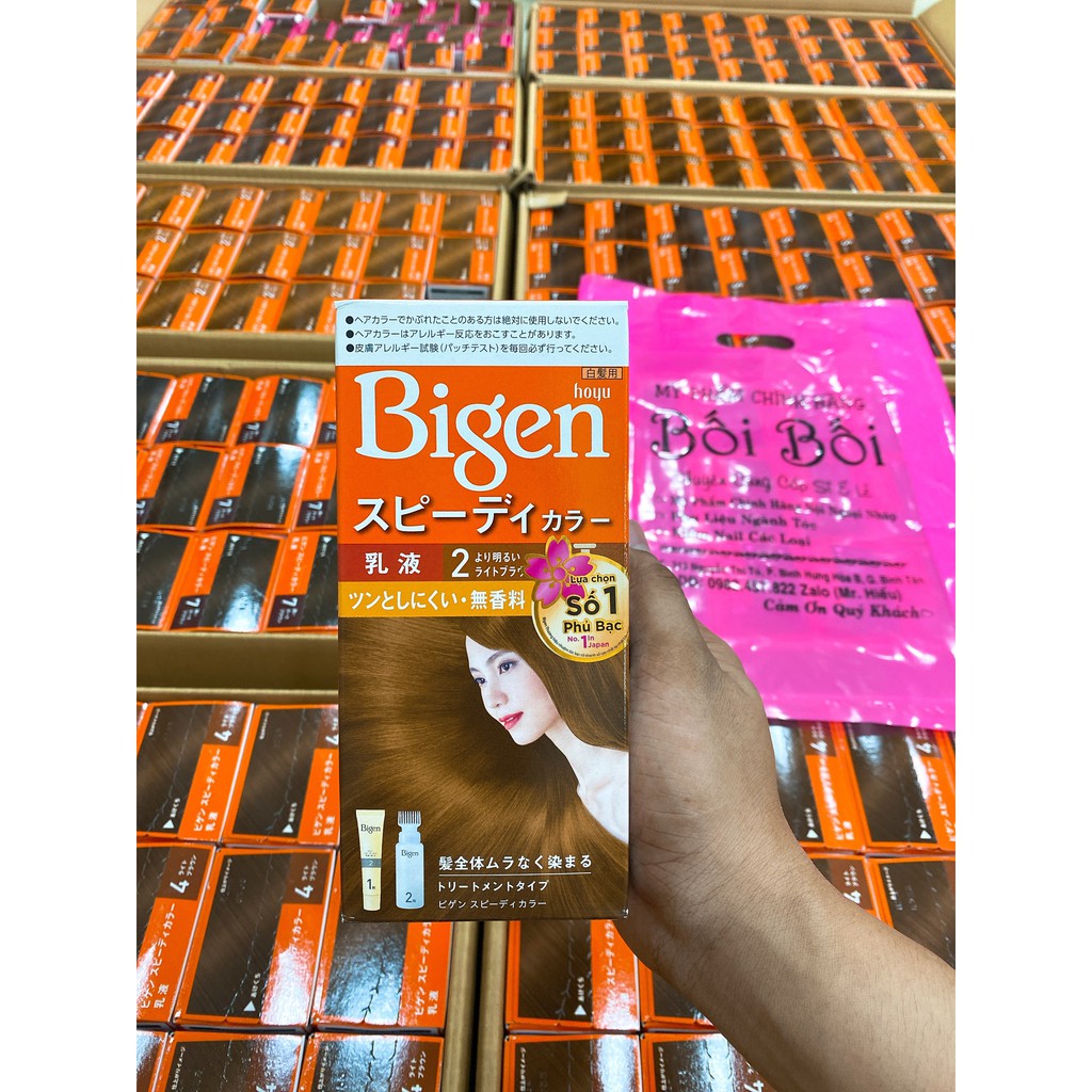(SX Nhật Bản) Thuốc nhuộm tóc phủ bạc Bigen cao cấp 6 màu