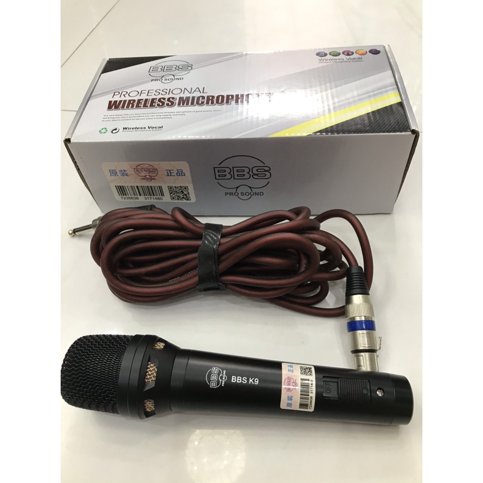 Micro hát karaoke có dây BBS K8 hàng chuẩn