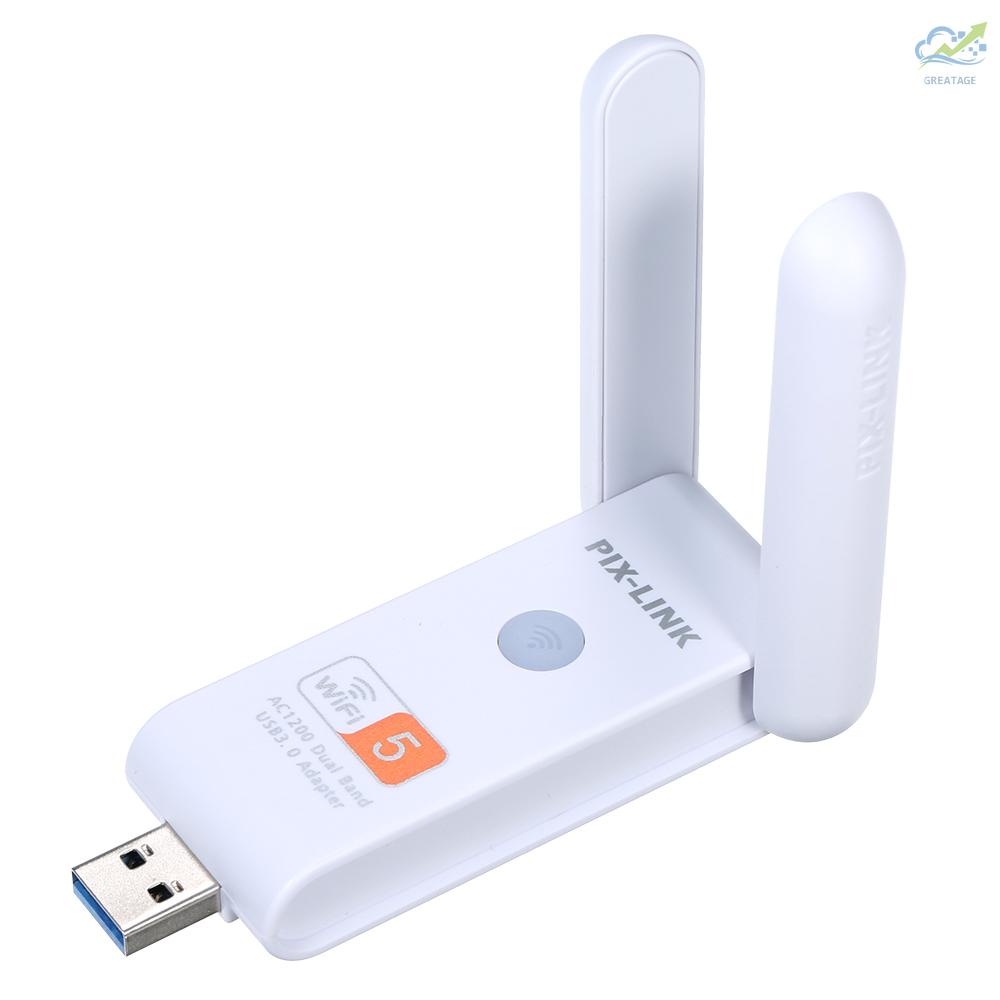 Mới Usb Wifi 2.4g (Up To 300mbps) & 5g (Up Sang 866mbps) / 2 Ăng Ten Cao Cấp