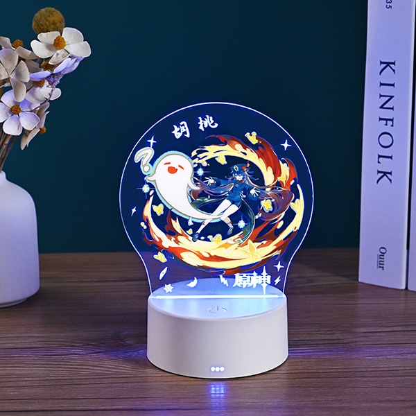 Đèn ngủ Genshin Impact led RGB 7 mầu sắc ( wanderer kazuha lôi thần hutao kokomi keqing yae xiao alhaitham )