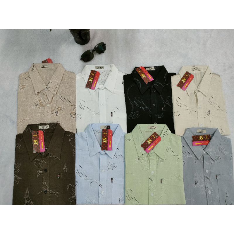 ( Vãi đũi loại 1 siêu mát ) Áo sơ mi đũi nam tay ngắn trung niên mặc thoải mái loại áo cho người lớn tuổi họa tiết AP102