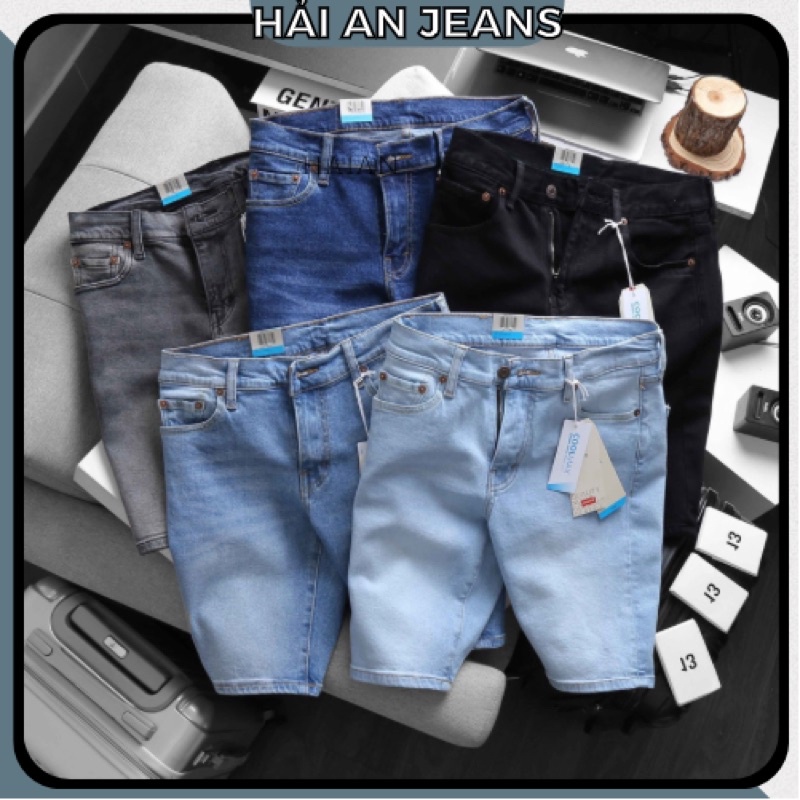 Quần Short Jean Nam màu Xanh, Quần Lửng Nam Jean thời trang cao cấp