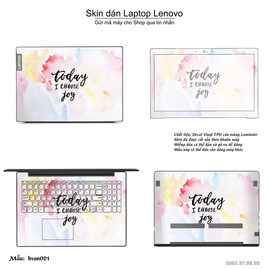 Skin dán Laptop Lenovo in hình Hoa văn nhiều mẫu 4 (inbox mã máy cho Shop)