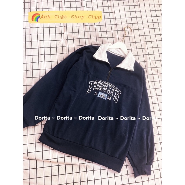 [Ảnh thật/Video] Áo Sweater thêu chữ tay bồng, Áo Hoodie form rộng cá tính Ulzzang | BigBuy360 - bigbuy360.vn