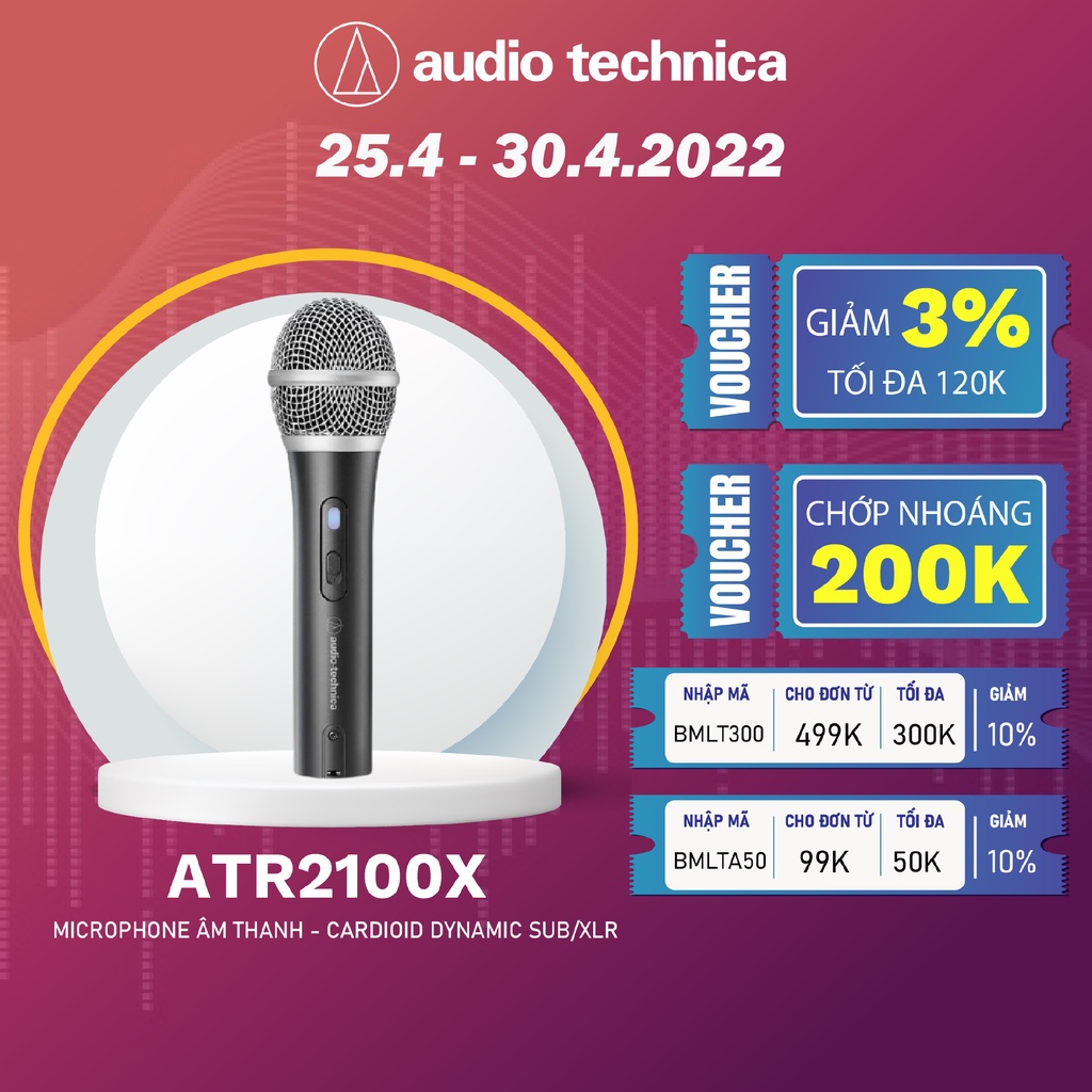 [Mã ELHACE giảm 4% đơn 300K] Microphone Audio-technica ATH-ATR2100X USB - Hàng Chính Hãng