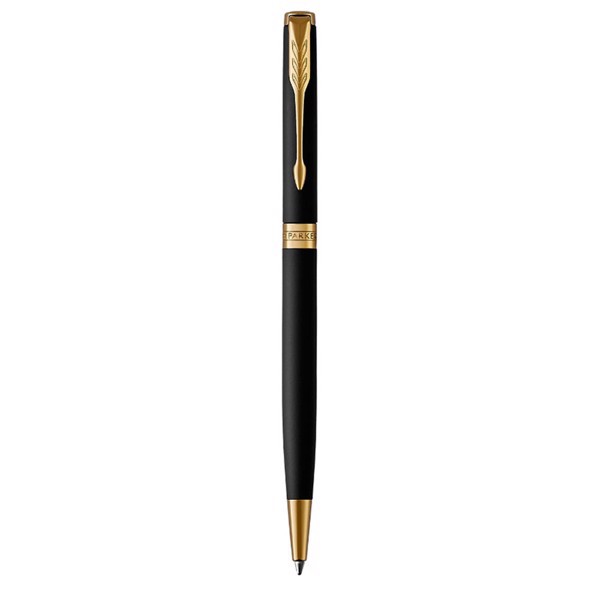 [Chính Hãng] Bút Bi Ký Cao Cấp Parker Sonnet SLM Đ-M Black Mạ Vàng 18k Nét 1.0mm (Hàng Nhập Khẩu Pháp - Mực Đen)