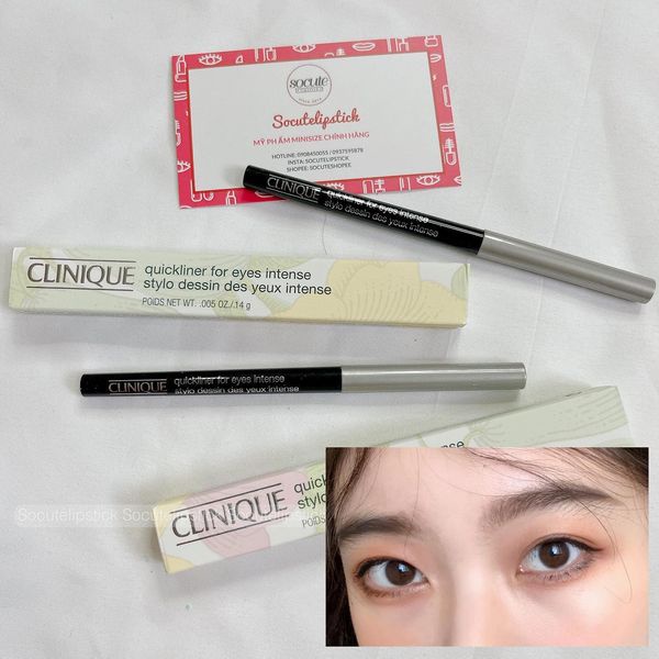 Chì kẻ mắt Clinique Quickliner for Eyes Intense # 09 Ebony Mini 0.14g