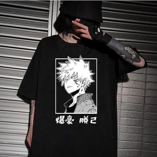 Áo Thun Nữ Tay Ngắn Cổ Tròn In Hình Anime My Hero Academia Bakugou Katsuki Dễ Thương