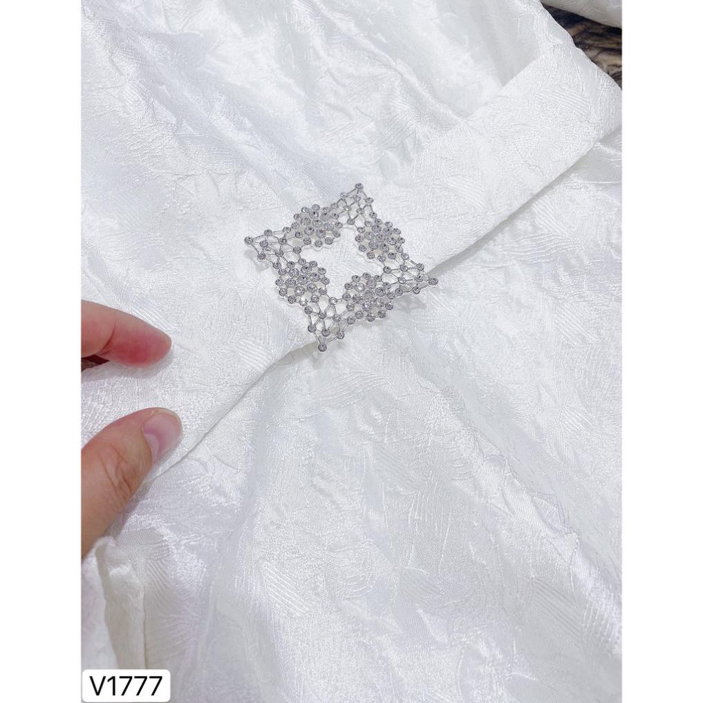 [HÀNG CAO CẤP]  Váy trắng ngà  xòe cao cấp thiết kế V1777 - Váy thiết kế | BigBuy360 - bigbuy360.vn