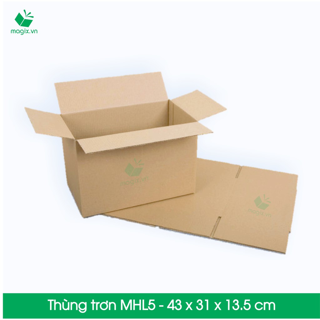10 Thùng hộp carton - Mã MHL5 - Kích thước 43x31x13,5 cm