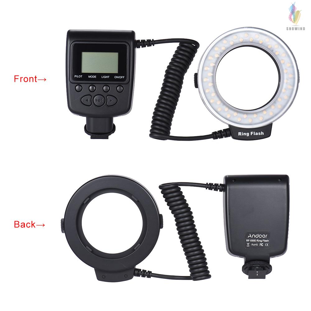 Đèn Flash Tròn Andoer Rf-550D Macro 48 Led Cho Máy Ảnh Dslr