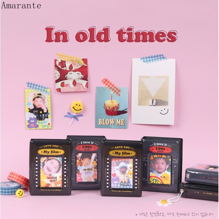 Album Ảnh 3 Inch 40 Ngăn PVC Mini Black Phong Cách Hollywood