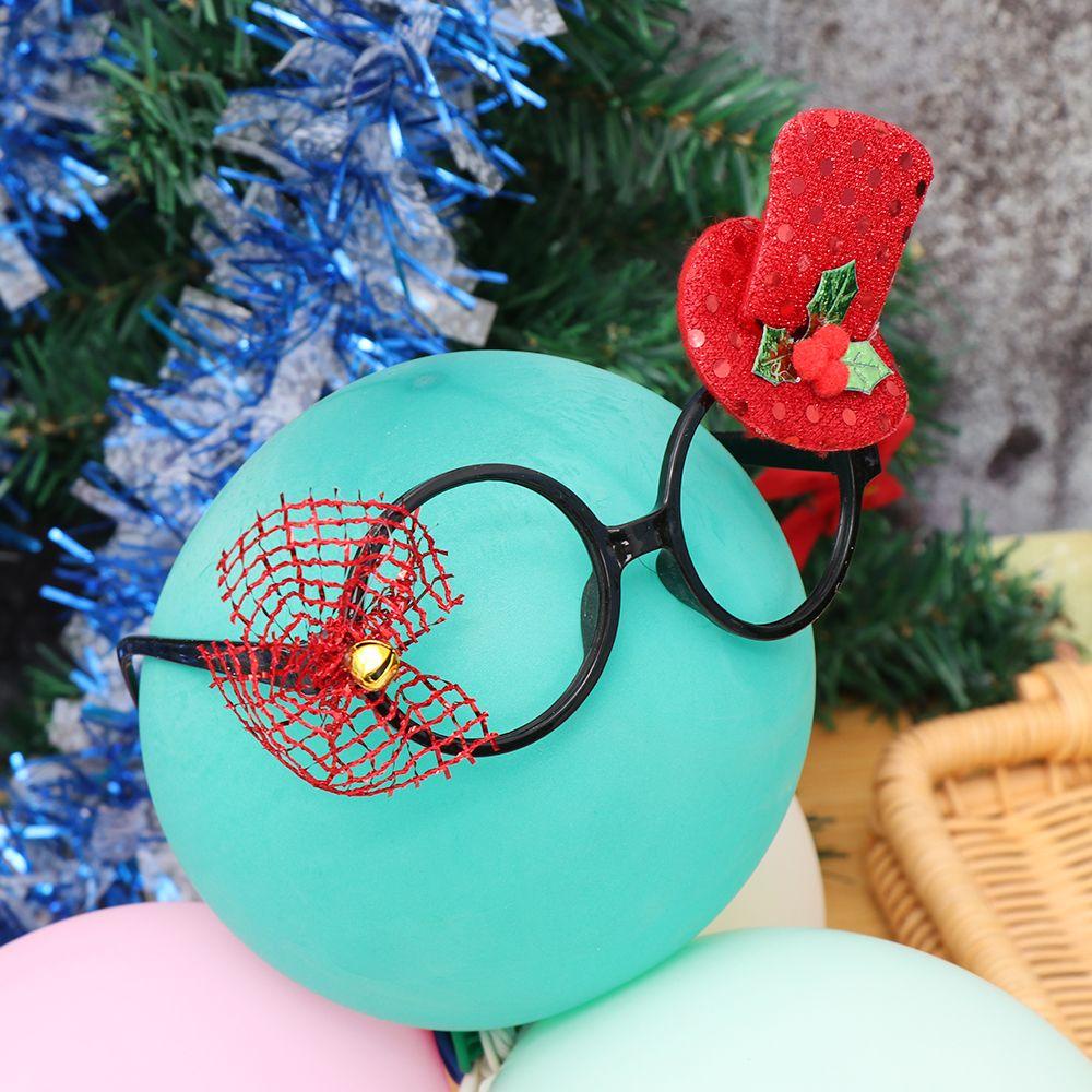 NIUYOU Set 1 / 5 Phụ Kiện Trang Trí Giáng Sinh Hình Mắt Kính / Mũ Ông Già Noel Hoạt Hình