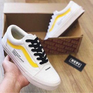 Giày thể thao kẻ vàng Old Skool