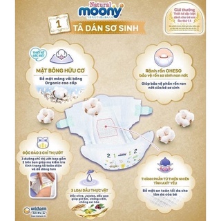 Bỉm tã MOONY NATURAL Nội Địa Nhật dán/quần