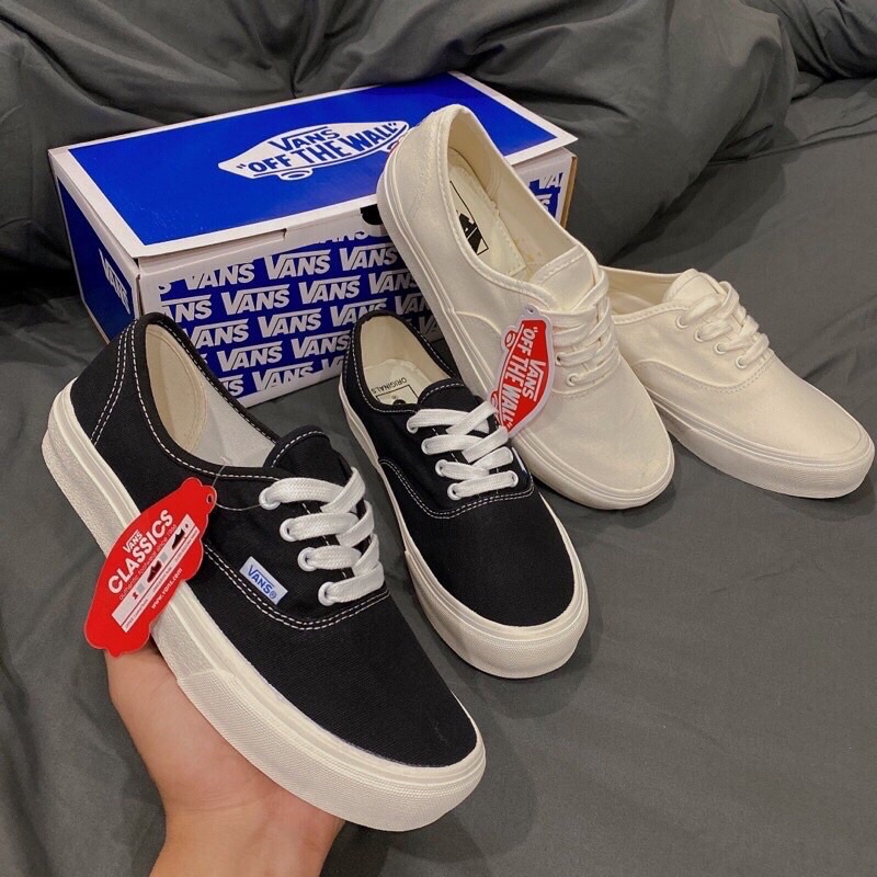 Giày Vans Classic Đen Trắng chuẩn 1:1 Box Xanh