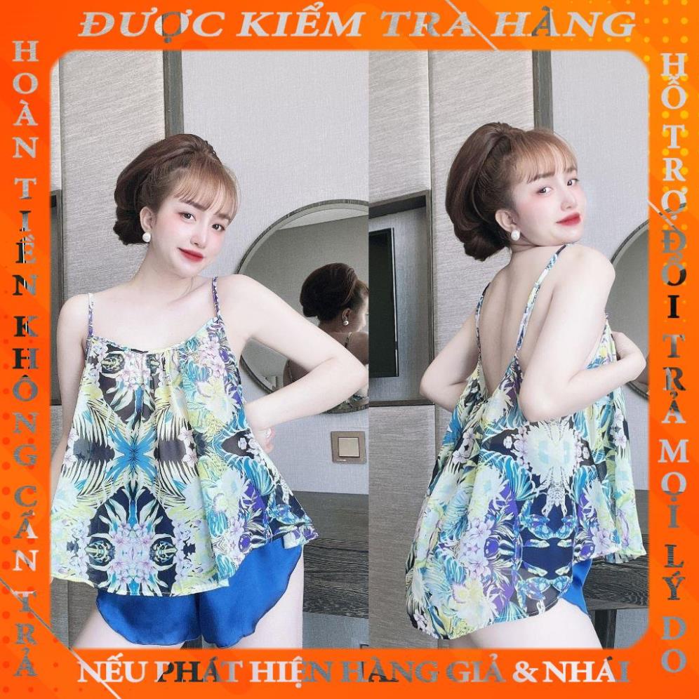 Đồ ngủ nữ BIGSIZE ❣️FREE SHIP❣️ Đồ ngủ sexy lụa Chiffon phối Satin cao cấp mềm mại xinh xắn
