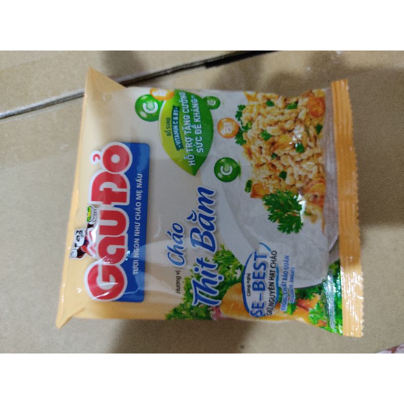 Combo 01 Thùng Cháo Gấu Mới Vị Thịt Bằm ( 50Gói × 50Gam) Tôm .Hỗ trợ vitamin C ; B1 tăng Sức Đề Kháng