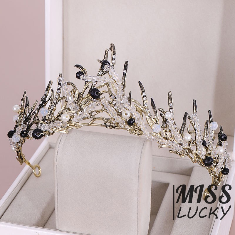 Vương miện kiểu dáng vintage thời trang sang trọng đa dụng cho cô dâu