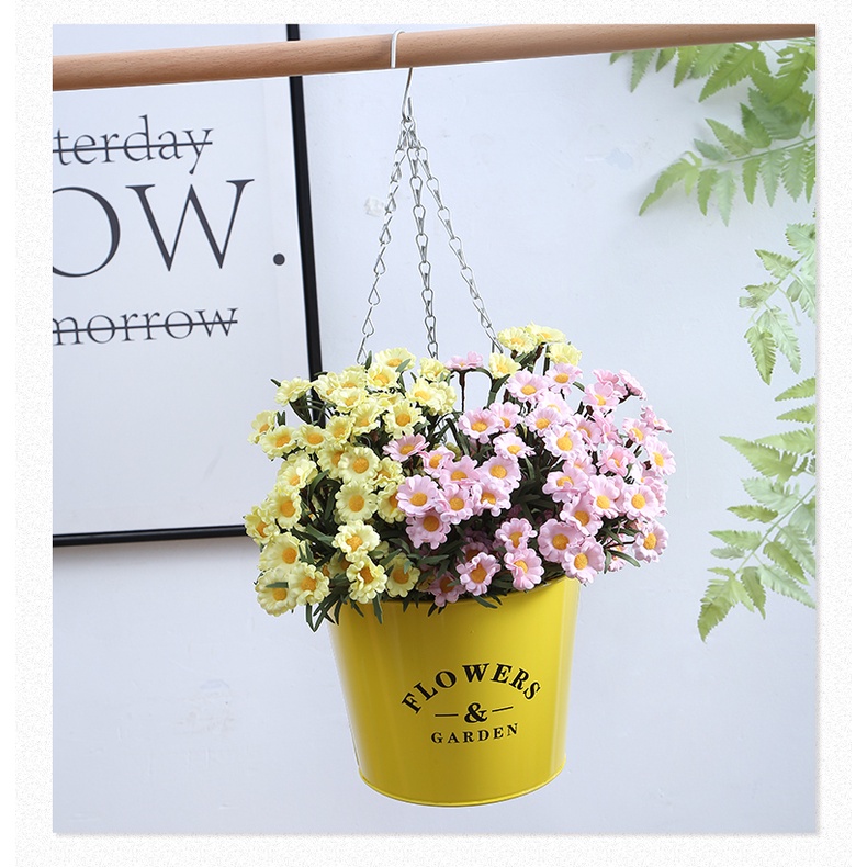 Giỏ treo hoa và chậu (xô) trồng hoa kiểu decor cực đẹp, mẫu vintage cho vườn nhà bạn