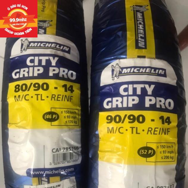 Cặp Vỏ Xe, Lốp Xe Máy Honda Airblade, Vision... hãng Michelin City Grip Pro size 80/90-14 và 90/90-14 Chống Đinh