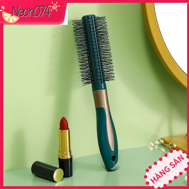 Neon074 Lược chải tóc xoăn Cải thiện ngăn ngừa tĩnh điện Thoải mái - Xử lý Phụ nữ Chải lông