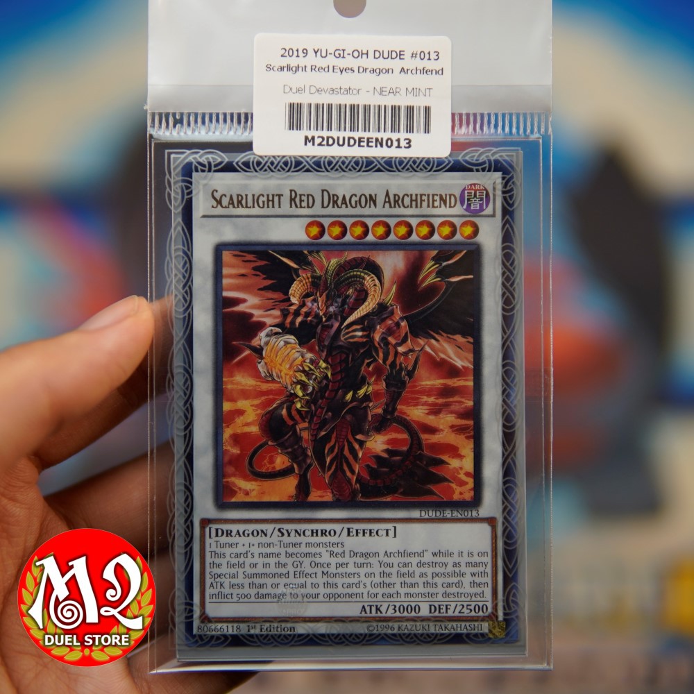 Thẻ bài yugioh DUDE-EN013	Scarlight Red Dragon Archfiend - Ultra Rare - Bảo quản M2SCCQ-LITE