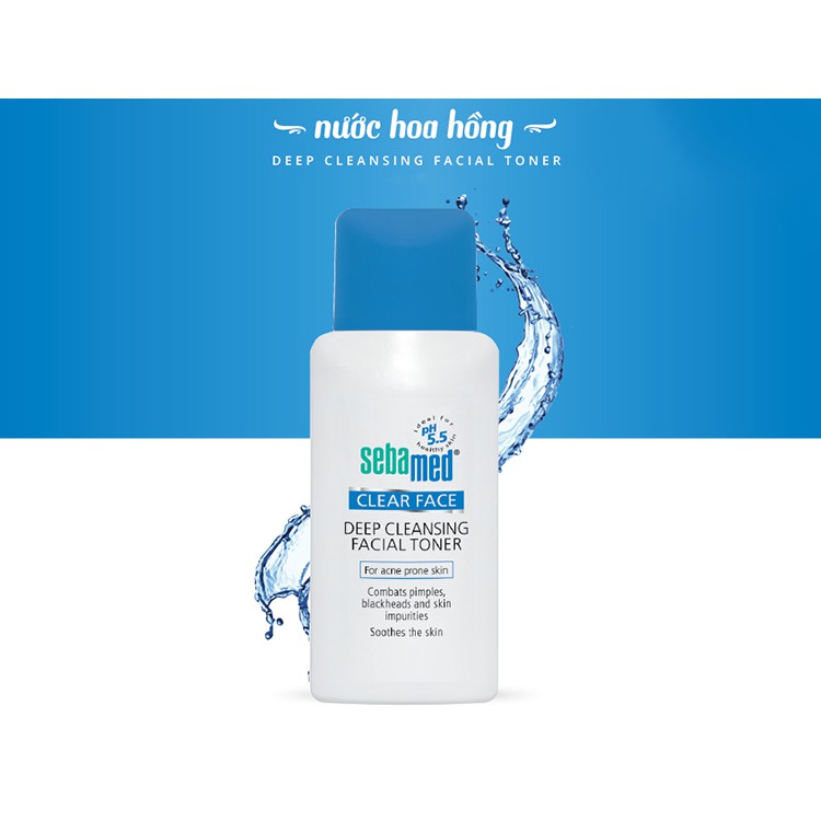 Nước Hoa Hồng Sebamed Cân Bằng Da&amp;Se Khít Lỗ Chân Lông Ph 5.5 150ml