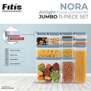Bộ 11 hộp đựng thực phẩm Fitis NORA JUMBO SET FS-04E1