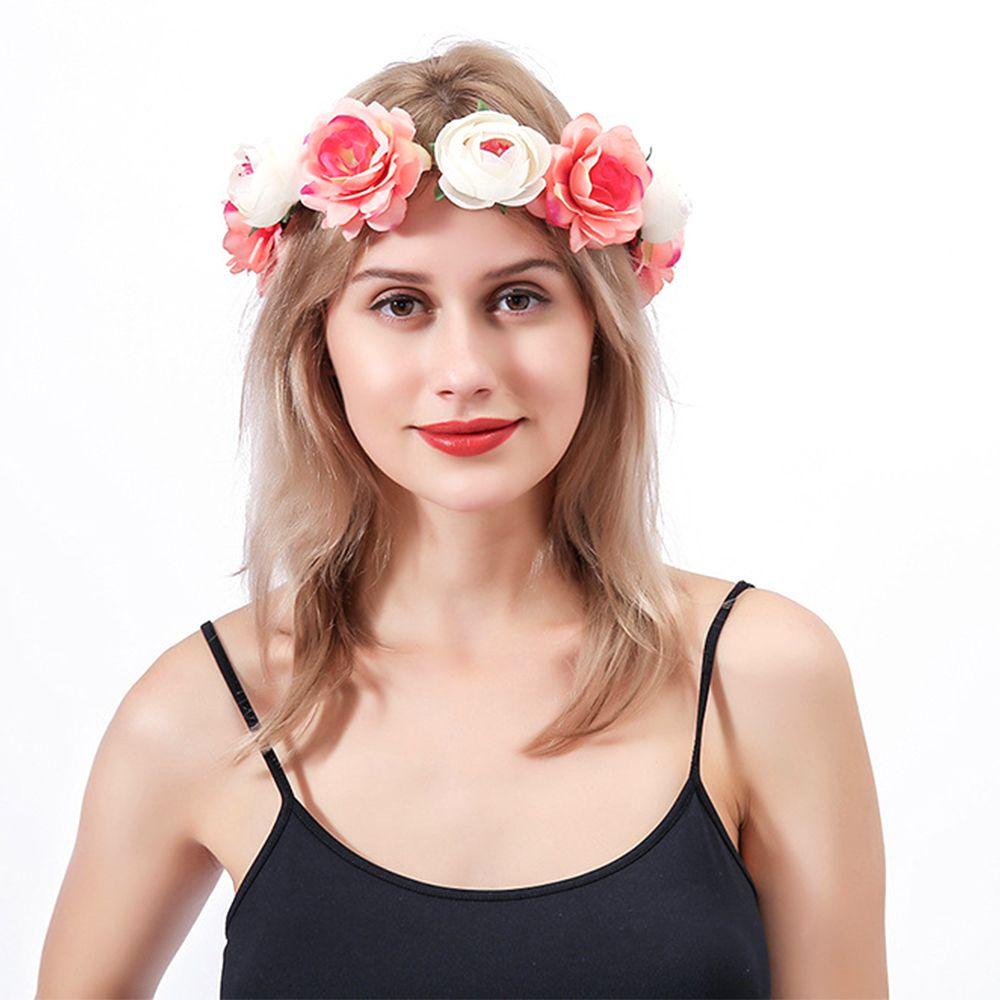 Vòng Hoa Đeo Đầu Phong Cách Bohemia Có Thể Điều Chỉnh MIHAN1 Dành Cho Cô Dâu