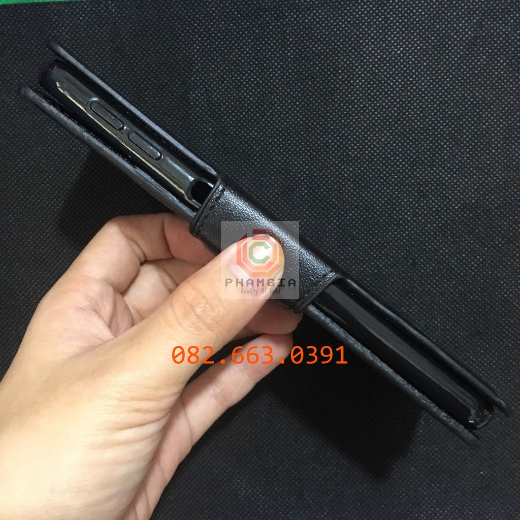 Bao da Samsung A7 2018 (A750) da đẹp, có ngăn ví, chống xem phim