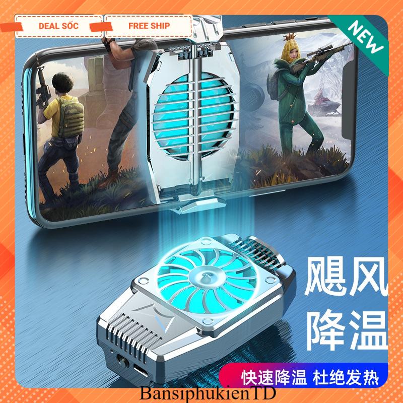 Quạt tản nhiệt điện thoại sò lạnh G6 , H15 chơi PUBG FF ROS Kẹp 2 chiều