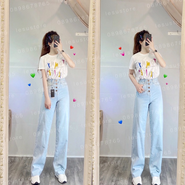 ẢNH TỰ CHỤP Culottes trơn 4 nút lai cắt lai cắt