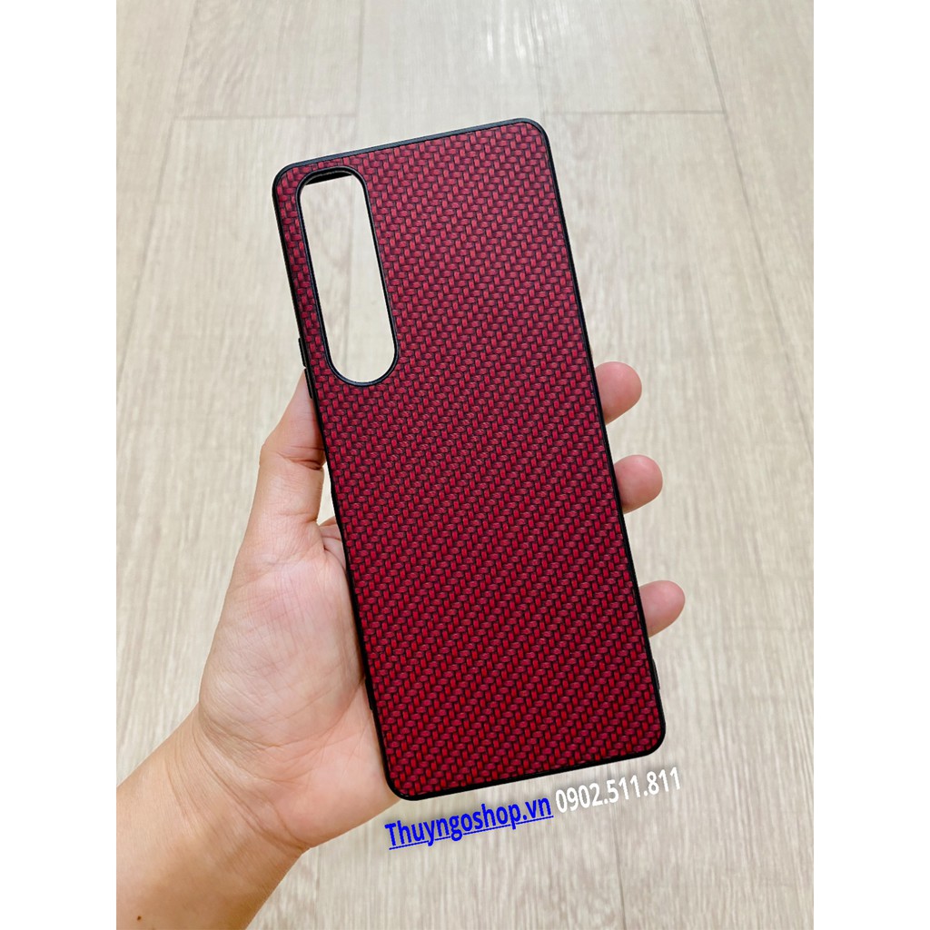 Ốp lưng da caro viền nhựa dẻo Sony Xperia 1 III - Xperia 5 III - Xperia 10 III - Xperia 5 Mark II