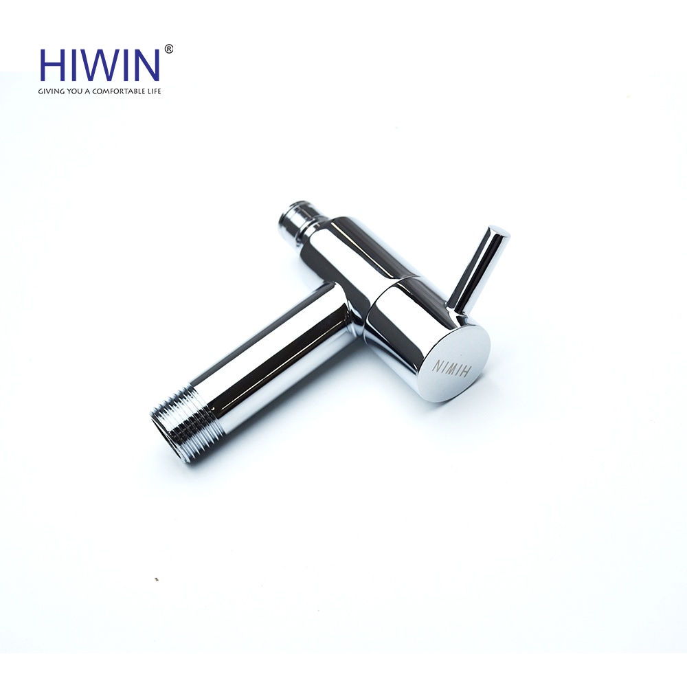 Van T chia nước vòi sen vòi xịt, van giảm áp lực nước chất liệu đồng mặt gương HIWIN JF-098
